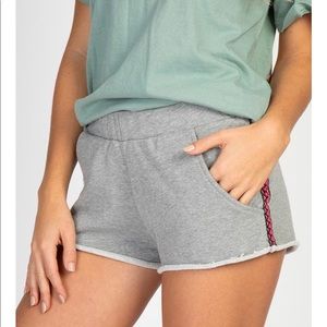 NATURAL LIFE Gray Shorts with Pink Accents